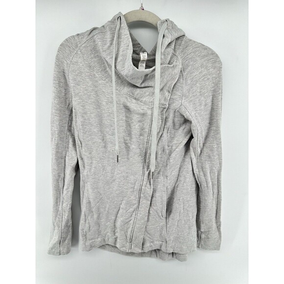 Lululemon Sweater Jacket Womens 2 Gray Cardigan Zip Up Long Sleeve Hooded